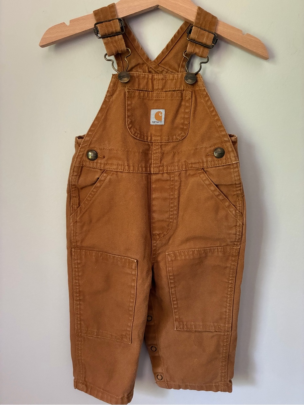 Carhartt Kids Tan Brown Duck Overalls
